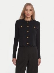 TWINSET Kardigan 252TP320A Czarny Regular Fit. Czarne kardigany damskie Twinset, xxl, bez wzorów, z syntetyku, bez kołnierzyka. Za 1,169.00 zł.