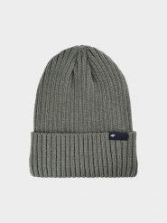 4F Czapka zimowa męska - zielona M. Brązowe czapki męskie 4F, na zimę, bez wzorów, z syntetyku. W wyprzedaży za 39.99 zł.
