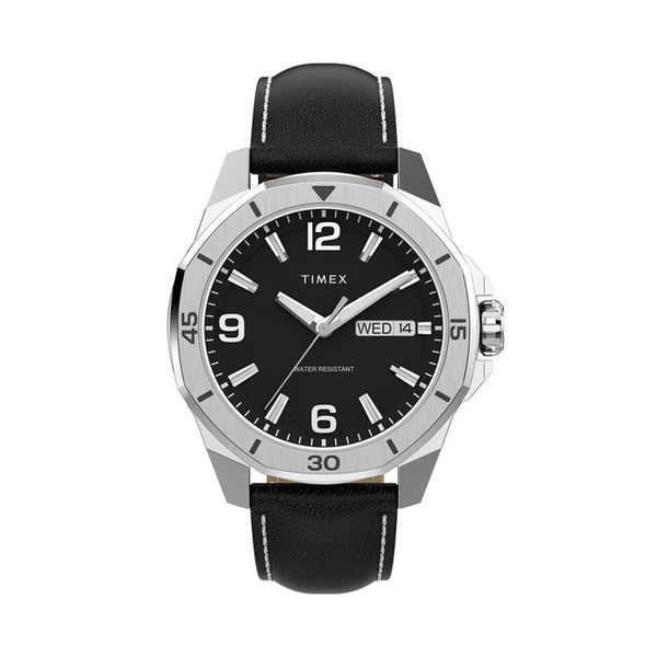Zegarek Timex. Czarne zegarki męskie Timex, bez wzorów. Za 489.99 zł.