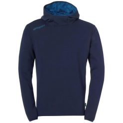 Bluza z kapturem Uhlsport Essential. Niebieskie bluzy męskie Uhlsport, xl, bez wzorów, z kapturem, na fitness i siłownię. Za 218.00 zł.