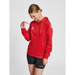 Bluza fitness damska Hummel hmlCore. Niebieskie bluzy damskie Hummel, na wiosnę, l, bez wzorów, z elastanu, klasyczne, bez ramiączek, z kapturem. Za 221.70 zł.