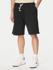 Guess Szorty materiałowe M6GD15 K3021 Czarny Regular Fit. Czarne szorty męskie Guess, z aplikacjami, z bawełny. Za 344.99 zł.