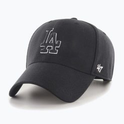 Czapka z daszkiem 47 Brand MLB Los Angeles Dodgers MVP. Czarne czapki damskie 47 Brand, na wiosnę, bez wzorów. Za 99.99 zł.