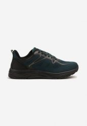 Niebieskie Buty Sportowe Sneakersy z Geometrycznym Wzorem Odirina. Niebieskie buty sportowe męskie Born2be, z aplikacjami, bez zapięcia. Za 109.99 zł.