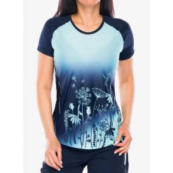 Koszulka szybkoschnąca damska Crazy Shirt Alpinstar. Niebieskie bluzki damskie CRAZY, bez wzorów, sportowe, bez kołnierzyka, bez ramiączek. Za 293.99 zł.