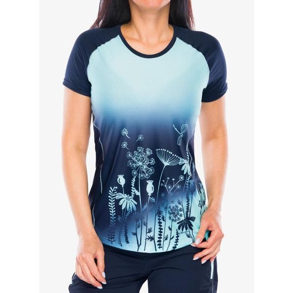 Koszulka szybkoschnąca damska Crazy Shirt Alpinstar. Niebieskie bluzki damskie CRAZY, bez wzorów, sportowe, bez kołnierzyka, bez ramiączek. Za 293.99 zł.