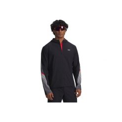 Kurtka do biegania męska Under Armour Velociti Storm Hooded. Czarne kurtki męskie Under Armour, m, bez wzorów, sportowe, bez kaptura. Za 419.99 zł.