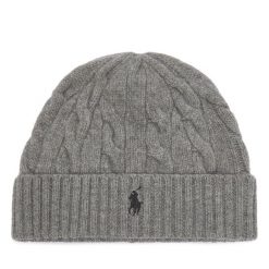Czapka Polo Ralph Lauren. Szare czapki męskie Polo Ralph Lauren, na zimę, bez wzorów. Za 519.99 zł.