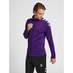 Bluza sportowa dla dorosłych Hummel Core XK Poly Zip Sweat. Niebieskie bluzy damskie Hummel, na wiosnę, s, bez wzorów, z dresówki, klasyczne, bez ramiączek, bez kaptura. Za 192.45 zł.