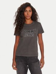 Tommy Jeans T-Shirt Varsity DW0DW21966 Czarny Regular Fit. Czarne t-shirty damskie Tommy Jeans, xs, bez wzorów, z bawełny, bez kołnierzyka, bez ramiączek. Za 159.99 zł.
