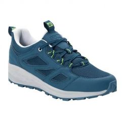 Buty trekkingowe męskie Jack Wolfskin Vojo 3 Vent Low. Niebieskie trekkingi męskie Jack Wolfskin, z materiału, bez zapięcia. Za 329.00 zł.