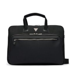 Torba na laptopa Guess. Czarne torby na laptopa damskie Guess, z aplikacjami. Za 679.99 zł.