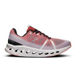 Buty do biegania damskie On Running Cloudsurfer. Czerwone obuwie sportowe damskie On, bez wzorów, bez zapięcia, do biegania. W wyprzedaży za 579.00 zł.