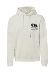 Calvin Klein Jeans sweter z kapturem Mężczyźni Bawełna biały|wielokolorowy, M. Białe swetry męskie Calvin Klein Jeans, m, bez wzorów, z bawełny, bez kołnierzyka, bez ramiączek. Za 409.95 zł.