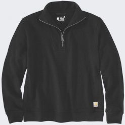Bluza Carhartt Tencel Fiber HalfZip Black. Czarne bluzy męskie Craft, m, bez wzorów, bez ramiączek, bez kaptura. Za 265.11 zł.