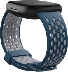 Fitbit FB174SBNVGYL, Band, Smartwatch, Blue, Grey, Fitbit, Sense, Versa 3, Aluminium, Silicone. Niebieskie zegarki smartwatch FitBit, bez wzorów. Za 201.99 zł.