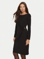 DKNY Sukienka koktajlowa DD4H1242 Czarny Slim Fit. Czarne sukienki damskie DKNY, bez wzorów, z syntetyku, wizytowe, bez kołnierzyka, bez ramiączek. Za 739.99 zł.