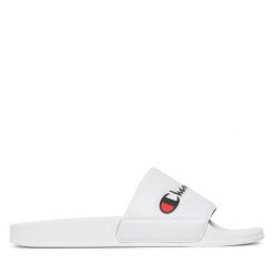 Klapki Champion. Białe klapki damskie Champion, bez wzorów, sportowe, bez obcasa, bez zapięcia. Za 119.99 zł.