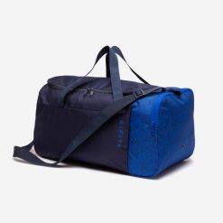 Torba sportowa Kipsta Essential 35 l. Niebieskie torby sportowe męskie KIPSTA, bez wzorów, z materiału. Za 44.99 zł.