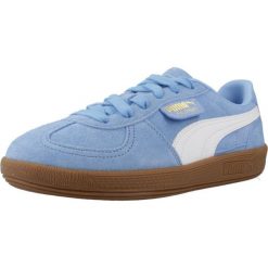 Tenisówki Puma Model Palermo Jr Kolor Niebieski. Niebieskie trampki i tenisówki damskie Puma, bez wzorów, ze skóry, bez zapięcia. W wyprzedaży za 229.00 zł.