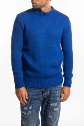 Takeshy Kurosawa Sweter "Mohair" | 83386 | Mohair | Mężczyzna | Niebieski. Niebieskie swetry męskie Takeshy Kurosawa, m, bez wzorów, z dzianiny, bez kołnierzyka, bez ramiączek. W wyprzedaży za 419.00 zł.