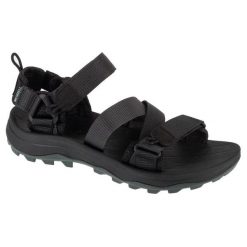 Sandały Merrell Speed Fusion Sport Rmx J007083 czarne. Czarne sandały męskie bez wzorów, z gumy, sportowe, bez zapięcia. W wyprzedaży za 492.62 zł.
