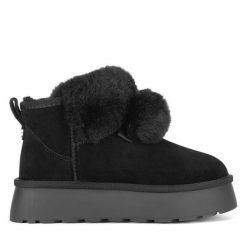 Śniegowce Eva Minge. Czarne śniegowce damskie Eva Minge, bez zapięcia. Za 319.00 zł.