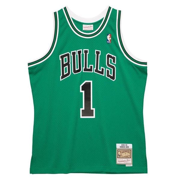 Koszulka NBA Chicago Bulls Derrick Rose Swingman. Zielone bluzki damskie Mitchell & Ness, bez wzorów, sportowe, bez kołnierzyka, bez ramiączek. W wyprzedaży za 421.50 zł.