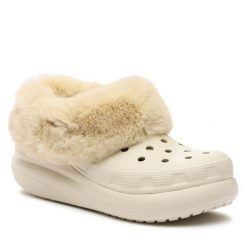 Klapki Crocs. Brązowe klapki damskie Crocs, bez wzorów, bez obcasa, bez zapięcia. Za 319.99 zł.