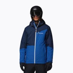 Kurtka narciarska męska Columbia Iceberg Point II. Niebieskie kurtki sportowe męskie Columbia, na zimę, m, bez wzorów, bez kaptura, narciarskie. Za 609.99 zł.