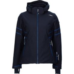 Kurtka narciarska w kolorze granatowym. Niebieskie kurtki sportowe damskie CMP Women, m, bez wzorów, z syntetyku, bez ramiączek, bez kaptura, narciarskie. W wyprzedaży za 395.95 zł.