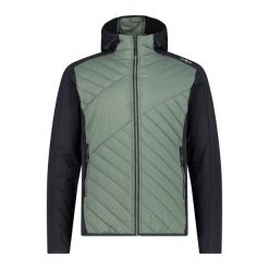 Kurtka puchowa z przypiętym kapturem CMP. Zielone kurtki męskie CMP, l, bez wzorów, z materiału, sportowe, z kapturem. Za 392.00 zł.