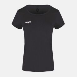 Podkoszulek z krótkim rękawem do biegania Izas Vila. Czarne koszulki sportowe damskie IZAS, bez wzorów, z poliesteru, bez ramiączek, do biegania. W wyprzedaży za 113.00 zł.
