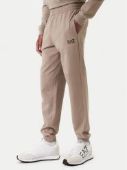 EA7 Emporio Armani Spodnie dresowe 8NPP66 PJVRZ U6167 Beżowy Regular Fit. Brązowe spodnie sportowe męskie EA7 Emporio Armani, m, bez wzorów, z bawełny. Za 389.99 zł.