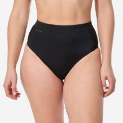 Dół kostiumu kąpielowego surfingowego damski Olaian Rosa. Czarne bikini OLAIAN, xs, bez wzorów, z elastanu. Za 69.99 zł.