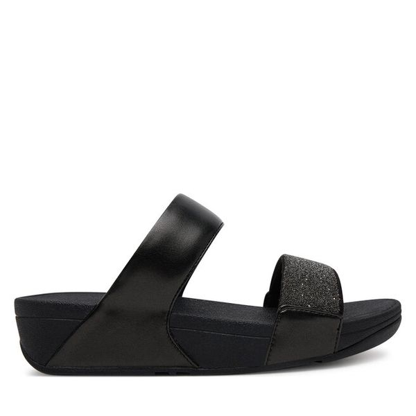 Klapki FitFlop. Czarne klapki damskie FitFlop, bez wzorów, bez obcasa, bez zapięcia. Za 289.99 zł.
