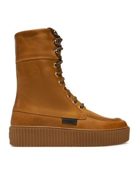 Weekend Max Mara Botki 2425796095600 Brązowy. Brązowe botki damskie Weekend Max Mara, bez wzorów, ze skóry, bez obcasa, na płaskiej podeszwie, bez zapięcia. Za 1,439.00 zł.