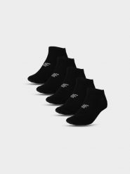 4F Skarpety casual przed kostkę (5-pack) damskie - czarne 35-38. Czarne skarpetki damskie 4F, bez wzorów, z bawełny. Za 54.99 zł.