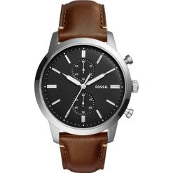 Zegarek FOSSIL - Townsman FS5280 Dark Brown/Silver/Steel. Brązowe zegarki męskie FOSSIL, bez wzorów. Za 479.00 zł.