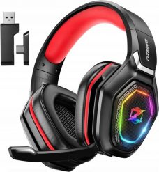 Słuchawki Ozeino Bezprzewodowe nauszne z mikrofonem OW810 czarne gamingowe. Czarne słuchawki bezprzewodowe Ozeino. Za 349.99 zł.
