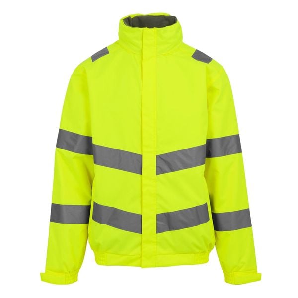 Męska Kurtka Pro Contract Dover HiVis Jacket. Żółte kurtki męskie Regatta, m, bez wzorów, sportowe, bez kaptura. Za 176.99 zł.