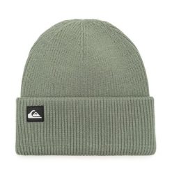 Czapka Quiksilver. Zielone czapki męskie Quiksilver, na zimę, bez wzorów. Za 59.99 zł.