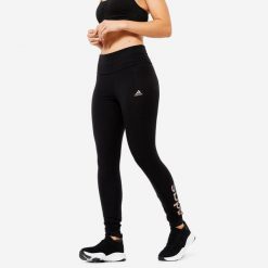 Legginsy fitness damskie ADIDAS. Czarne legginsy damskie Adidas, bez wzorów, z bawełny. Za 119.99 zł.