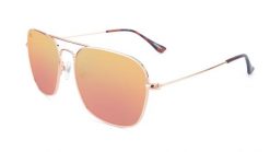 Okulary przeciwsłoneczne dla dorosłych - kategoria 3 z polaryzacją - Rose Gold /. Czerwone okulary przeciwsłoneczne damskie KNOCKAROUND. Za 186.15 zł.