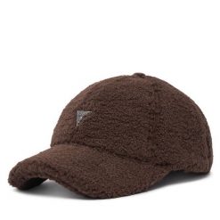 Czapka z daszkiem Guess. Brązowe czapki damskie Guess, z aplikacjami. Za 264.99 zł.