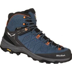 Buty trekkingowe męskie Salewa MS Alp Trainer 2 Mid Gtx. Czarne trekkingi męskie Salewa, z gore-texu, za kostkę, bez zapięcia. Za 821.47 zł.