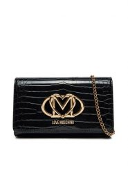 LOVE MOSCHINO Torebka JC4047PP1MLE100A Czarny. Czarne torebki do ręki damskie Love Moschino, bez wzorów, ze skóry, bez dodatków. Za 389.99 zł.