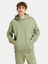 Adidas Bluza ALL SZN French Terry IY4156 Zielony Loose Fit. Zielone bluzy męskie Adidas, m, bez wzorów, z bawełny, bez ramiączek, bez kaptura. W wyprzedaży za 169.99 zł.