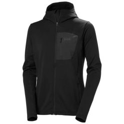 Bluza damska z kapturem Helly Hansen Versalite. Czarne bluzy damskie Helly Hansen, bez wzorów, bez ramiączek, z kapturem. Za 471.00 zł.