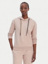 BOSS Bluza CP Stripe 50524760 Beżowy Regular Fit. Brązowe bluzy damskie Boss, m, bez wzorów, z bawełny, bez ramiączek, bez kaptura. Za 379.99 zł.